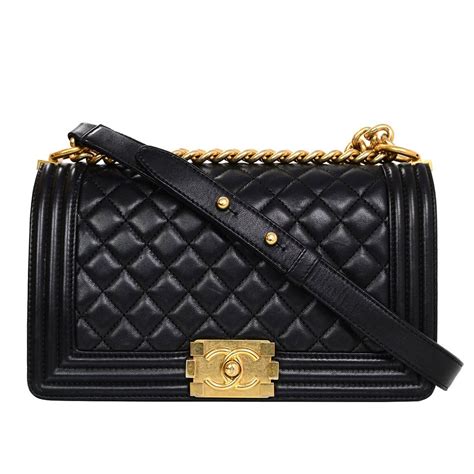 boy chanel black|black chanel boy bag.